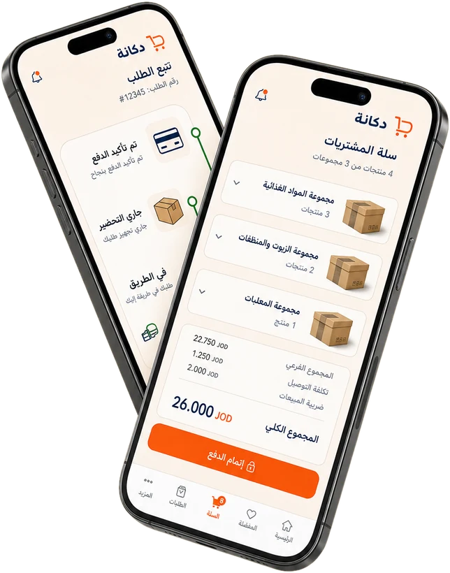 سلة دكانة وتتبع الطلب